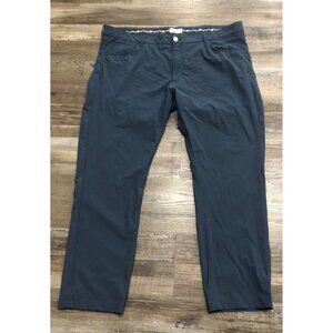 Borgo28 Crescent Modern Fit Mens 42x30 Blue Flat Front Casual Pants